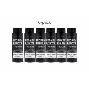 6x Medium Natural Redken Brews Color CAMO 5 Min Color for MEN 2 oz ,